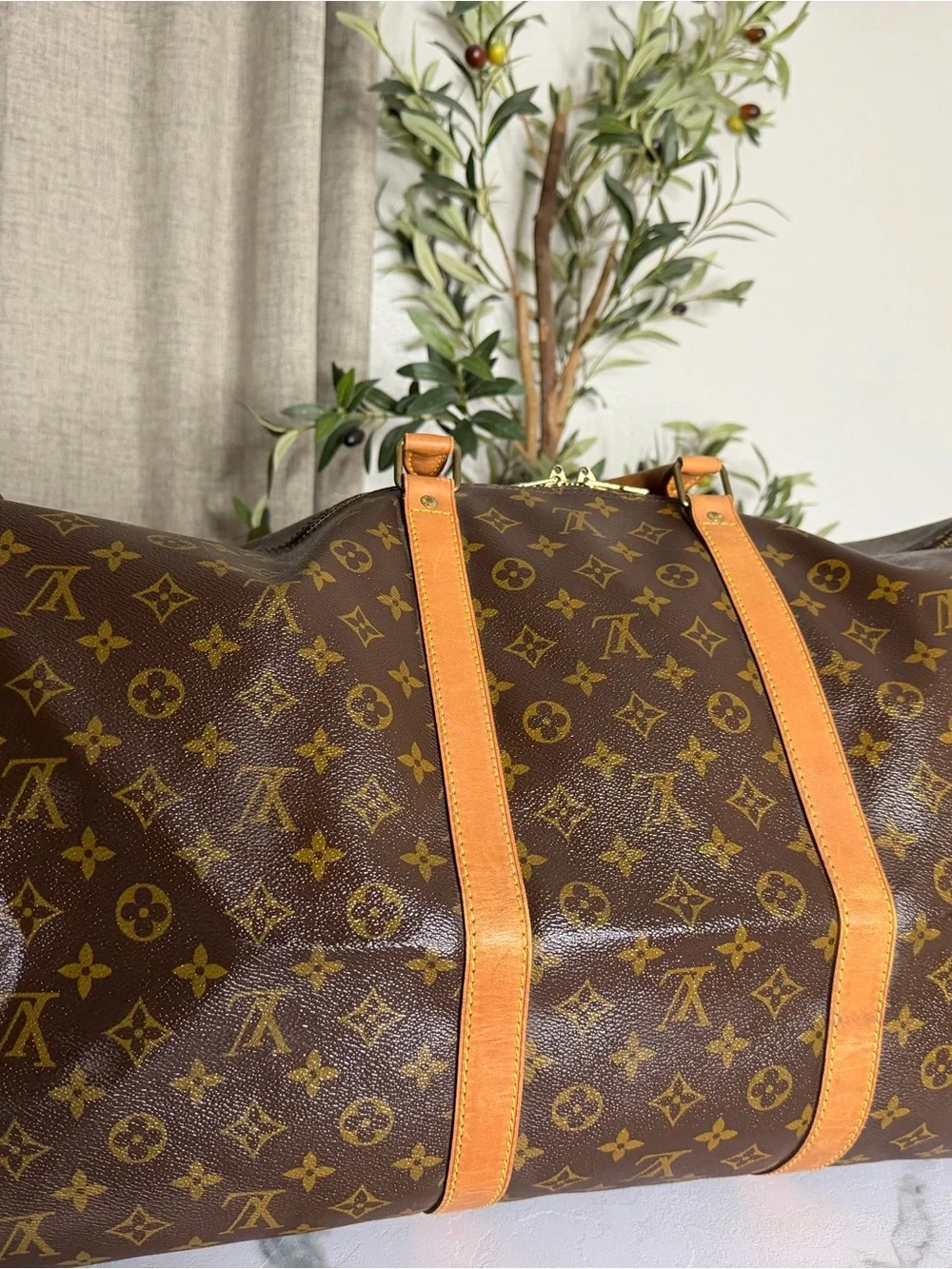 Louis Vuitton Brown Monogram Keepall Bando 60
